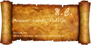Mosser Cecílián névjegykártya